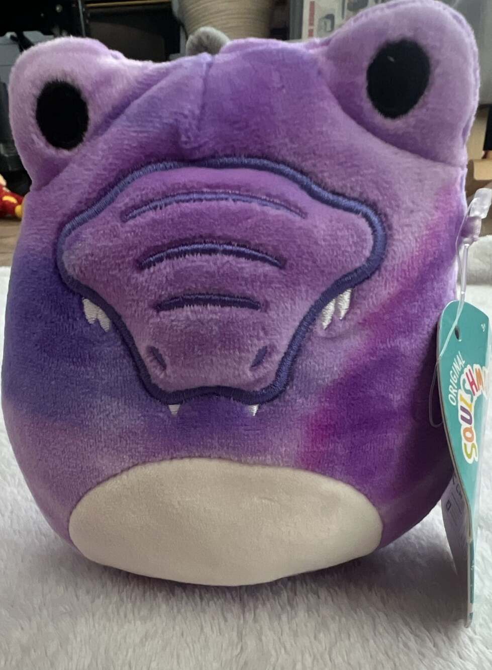 Squishmallows Dove the Purple Tie-Dye Alligator Crocodile Plush